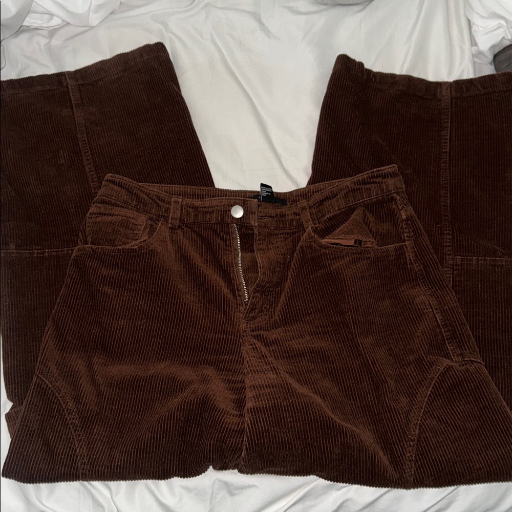 Women’s Brown Corduroy Cargo Pants